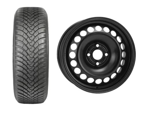 Roata completa Opel Corsa E janta otel ALCAR 6445 6x15 + anvelopa Iarna Falken HS01 185/65R15 88T + Senzor presiune ALCAR